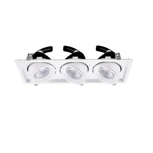Downlight Eficiencia Energética C0412 Focos Empotrables LED de Bajo Consumo Regulable 20W*3 4000K 5100LM CSL004-A KOSOOM