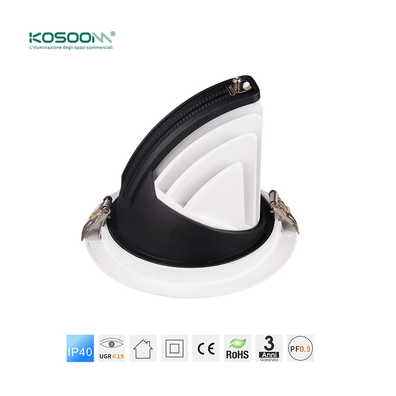 Foco LED Orientables Spotlight Regulable Empotrado de Trompa de Elefante para Comercios C0306 de Bajo Consumo IP40 20W 4000K 2200LM CSL003-A Kosoom - Imagen 4