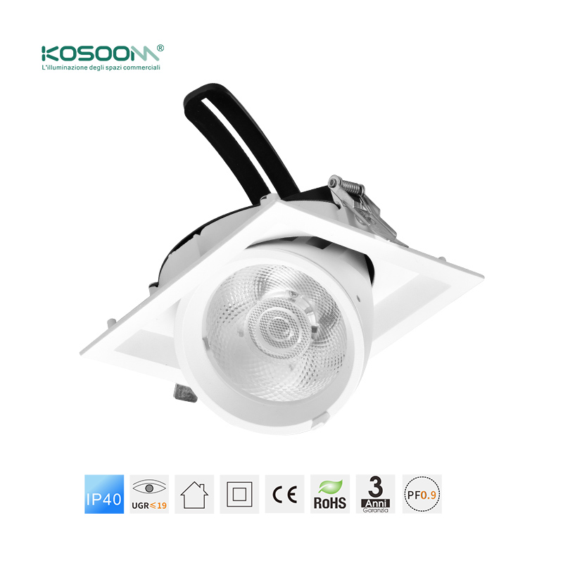 Comercios Oficinas Foco Regulable 20W 3000K 1650LM Blanco Downlights Focos Empotrables LED C0407 CSL004-A -KOSOOM - Imagen 4