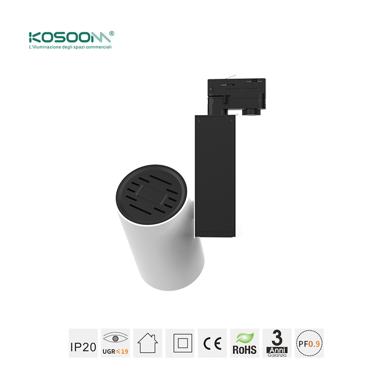 Luces LED Negro Track Lighting Foco de Carril 50W 3000K CRI≥90 3190LM Ángulo de haz 55˚ TRL004-T0401N-Kosoom - Imagen 5