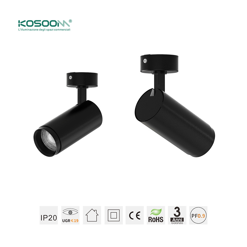 Eficiencia Energética Track Lighting LED Foco de Carril 12W 900LM LED Blanco Iluminación en Carril 3000k CRI≥80 TRL009-T0902B- Kosoom - Imagen 6