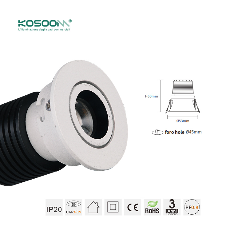 Downlight LED Personalizable Foco Empotrable 7W Blanco 570LM CSL002-A-C0201 Kosoom - Imagen 5