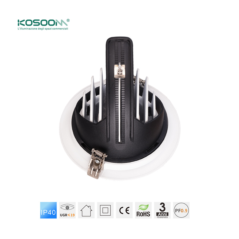 Foco LED Orientables Spotlight Regulable Empotrado de Trompa de Elefante para Comercios C0306 de Bajo Consumo IP40 20W 4000K 2200LM CSL003-A Kosoom - Imagen 6