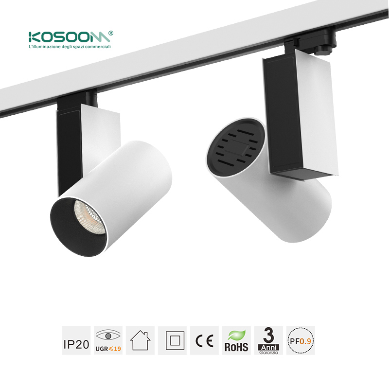 Luces LED Negro Track Lighting Foco de Carril 50W 3000K CRI≥90 3190LM Ángulo de haz 55˚ TRL004-T0401N-Kosoom - Imagen 7