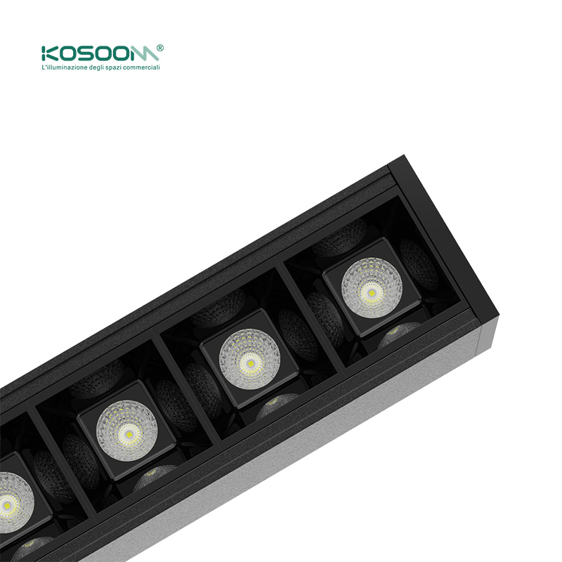 Negro Lámpra Lineal LED de Techo Luz Suspensión Colgante 30W 4000K 3000LM SLL004-A-L1602 -KOSOOM - Imagen 7