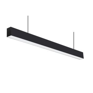 Negro Lámpara Lineal LED de Techo Colgante Eficiente 20W 4000K 2100LM Ángulo 110˚  Negro -Kosoom
