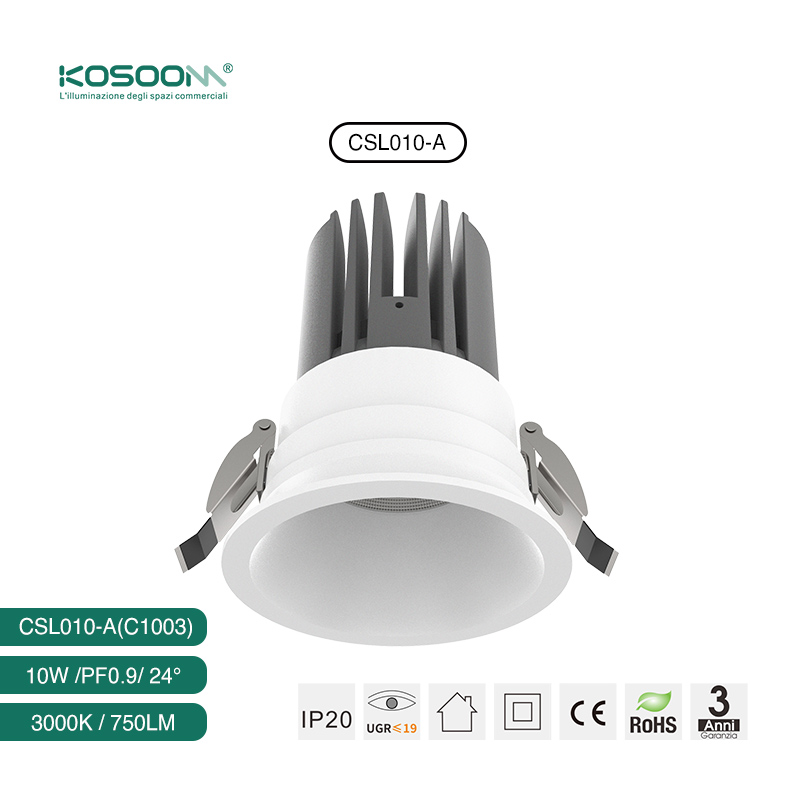 Foco Empotrable LED C1003 10W Commercial LED Spotlight 3000K Aplicaciones Versátiles Downlight CSL010-A Kosoom - Imagen 3