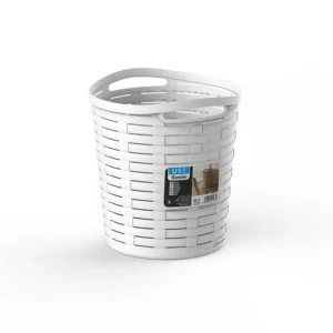 PAPELERA GRANDE SERIE BAMBOO blanco