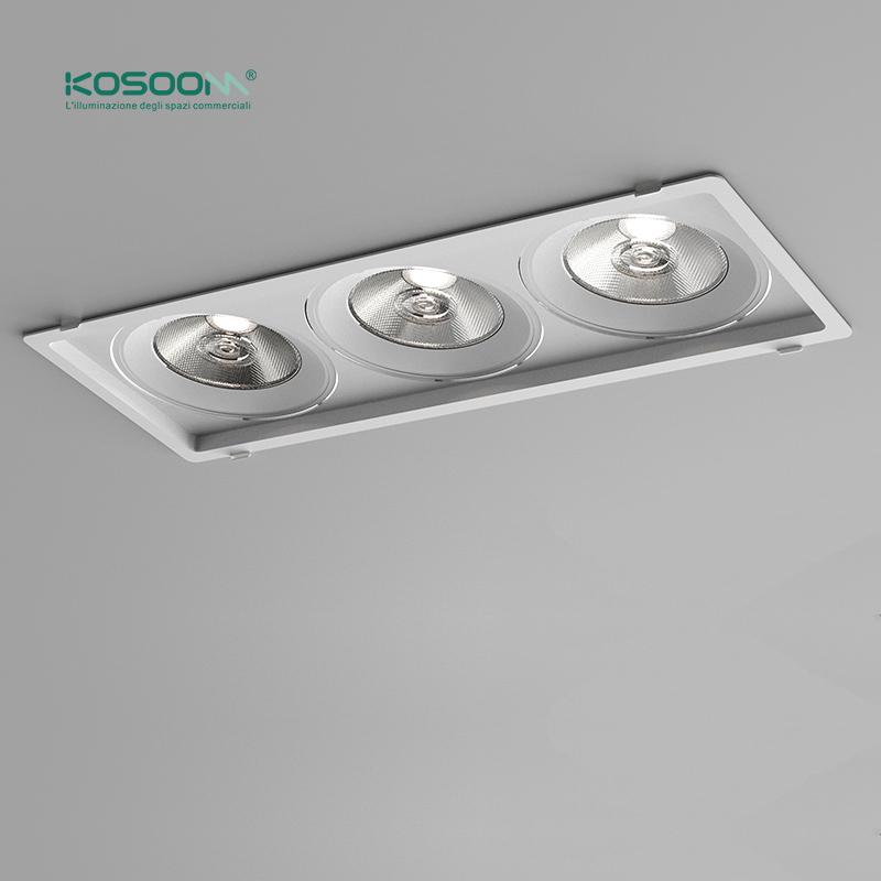 Downlight Eficiencia Energética C0412 Focos Empotrables LED de Bajo Consumo Regulable 20W*3 4000K 5100LM CSL004-A KOSOOM - Imagen 7