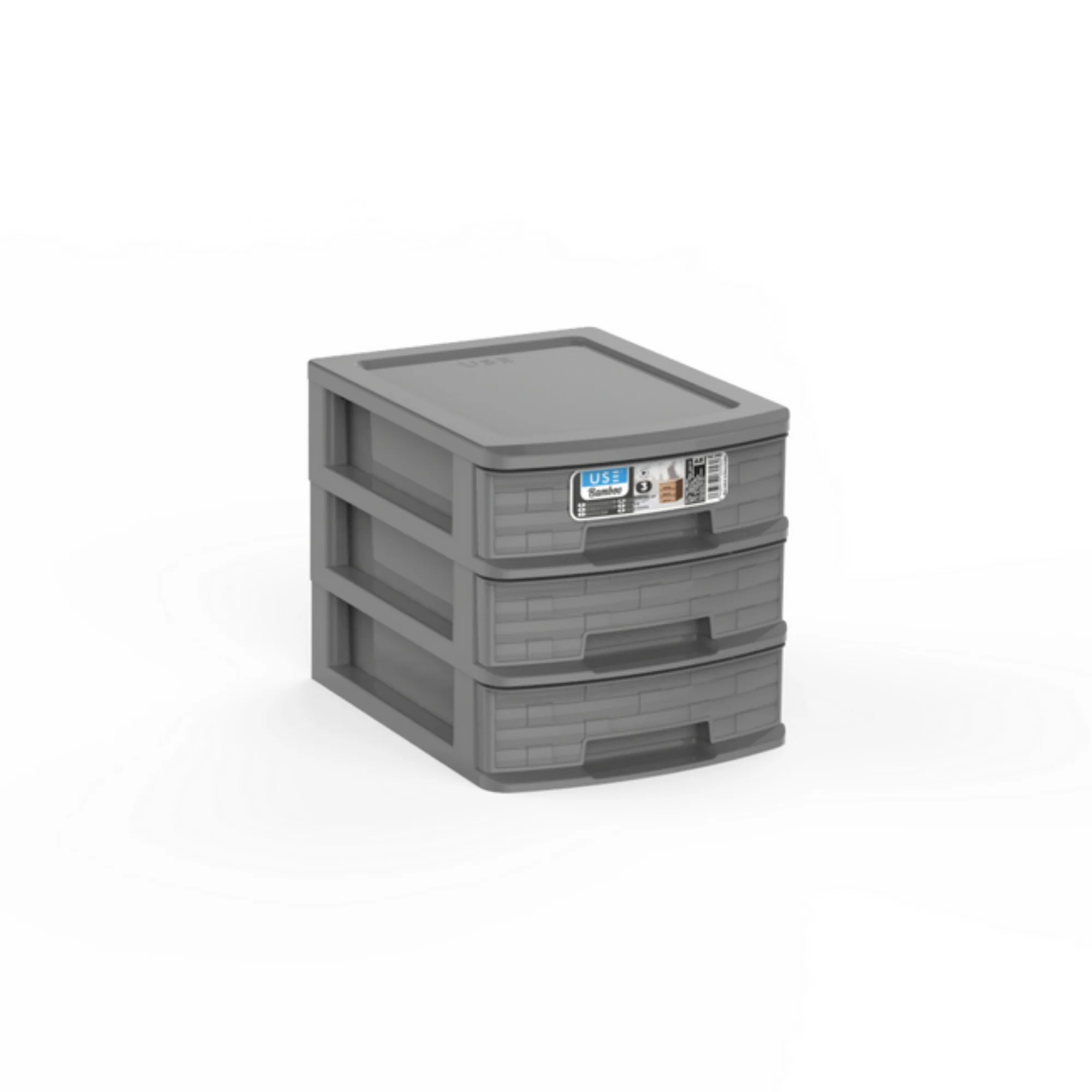 Cajonera A5 Bamboo 3 Cajones blanco - Imagen 3