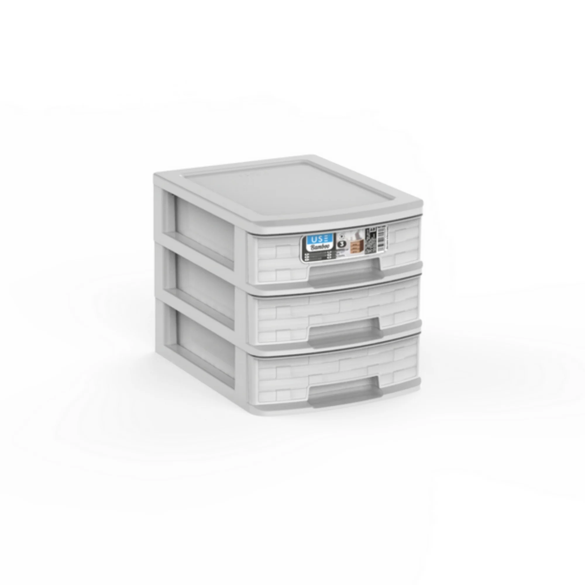 Cajonera A5 Bamboo 3 Cajones blanco - Imagen 4