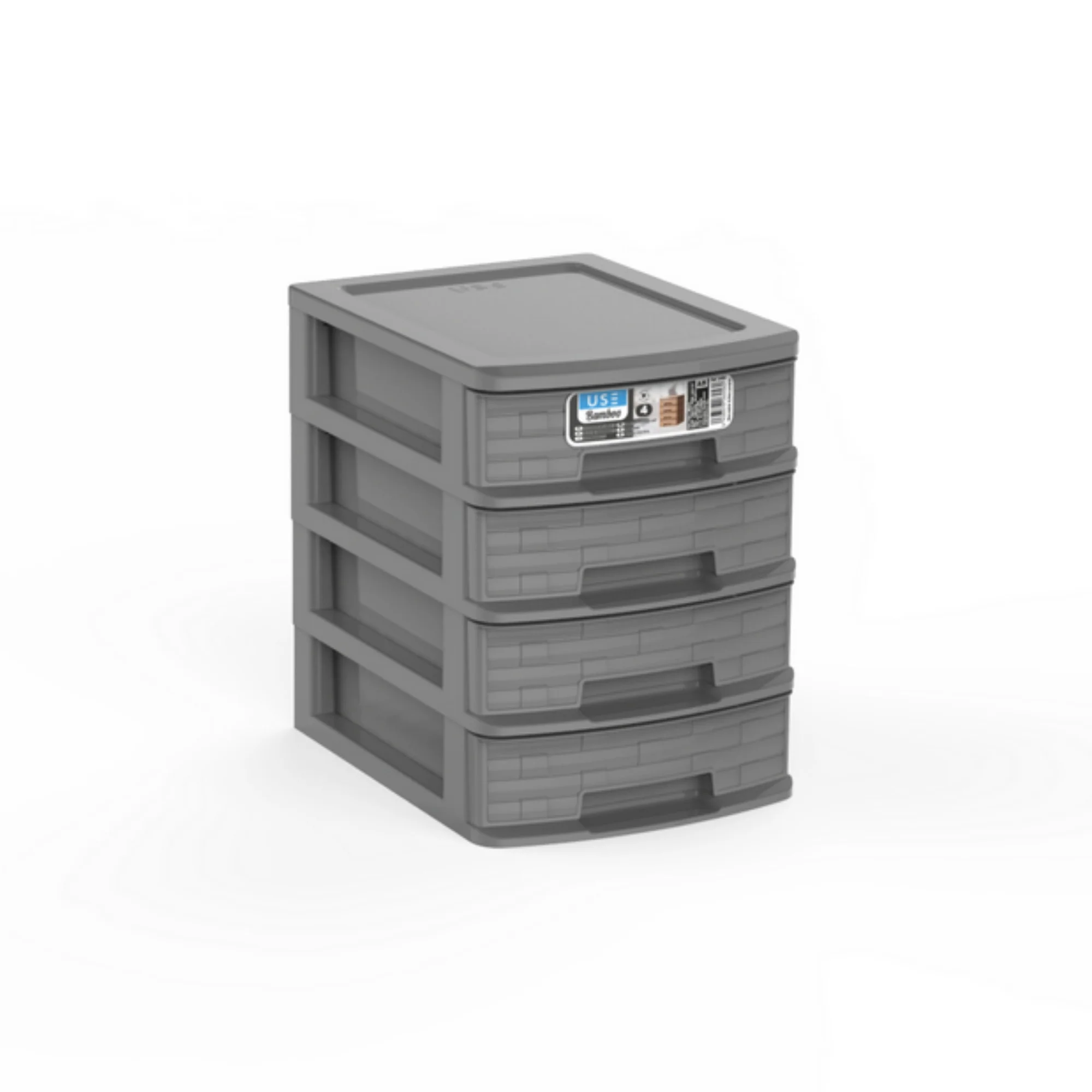 Cajonera A5 Bamboo 4 Cajones blanco - Imagen 4