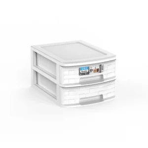 Cajonera A4 Bamboo 2 Cajones blanco