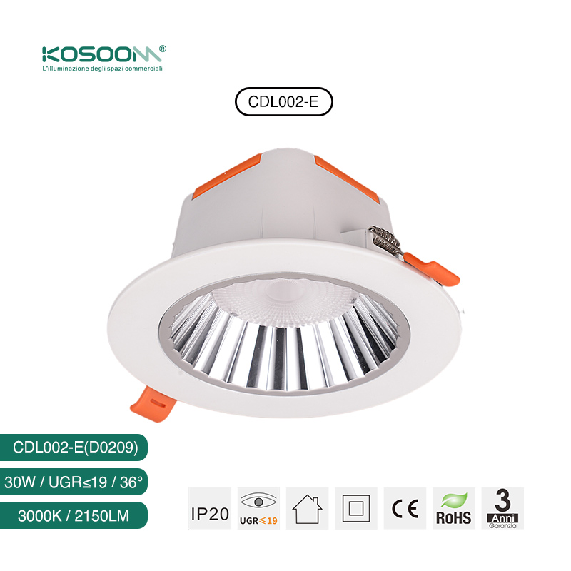 Foco LED Empotrable Downlight 30W Blanco AgujeroΦ75 CDL002-E-D0209 Kosoom - Imagen 3
