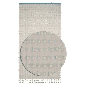 Cortina plastico cuadrados celeste 100*200cm