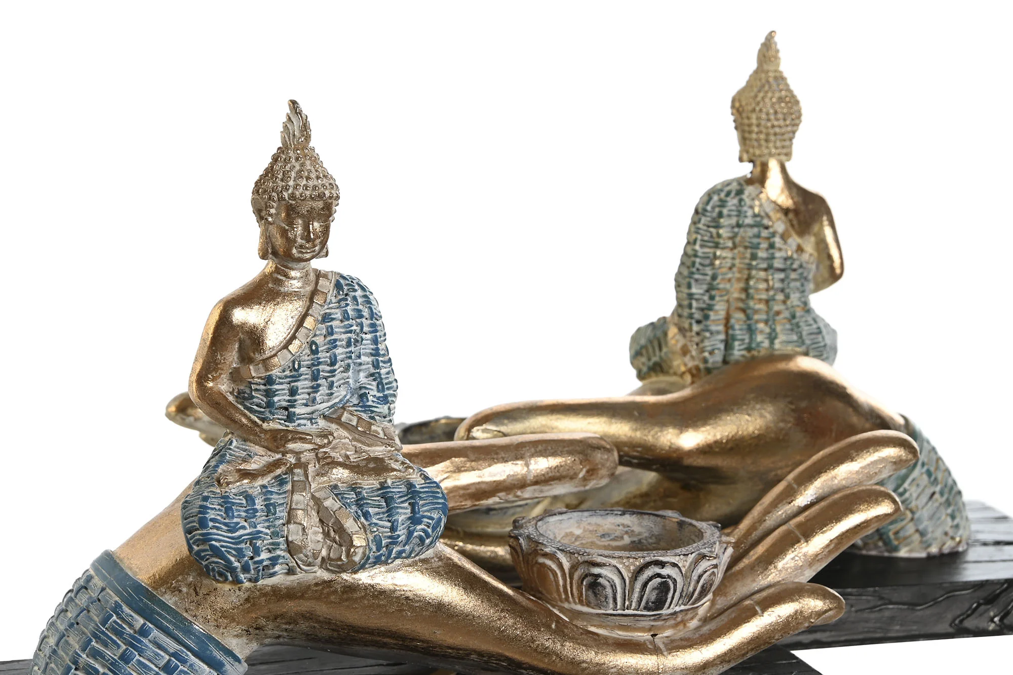 Figura resina 25.7*8*16cm buda mano decape - Imagen 4