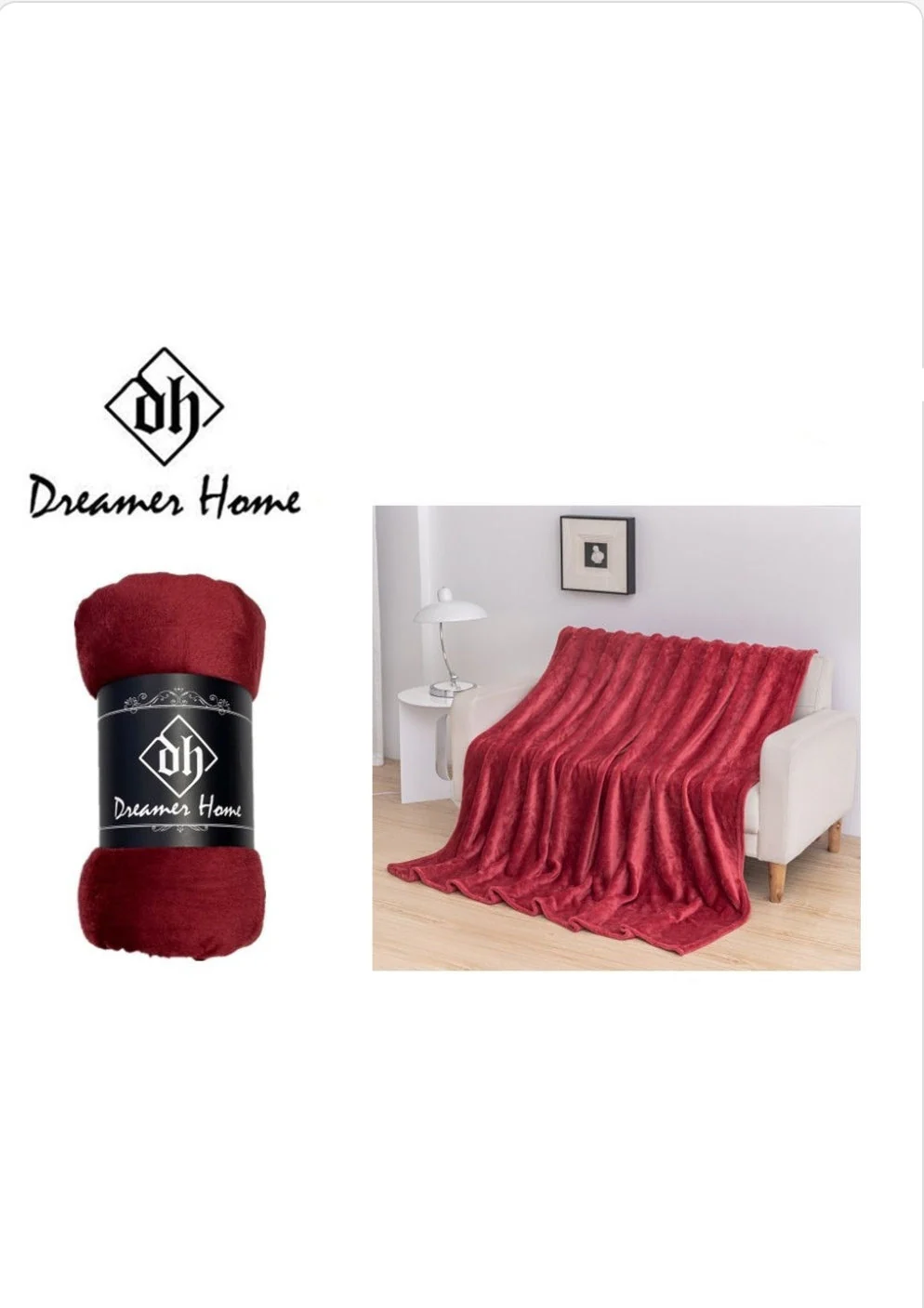 Manta granate 130x160cm