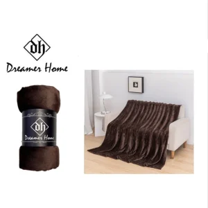 Manta marron 130x160cm