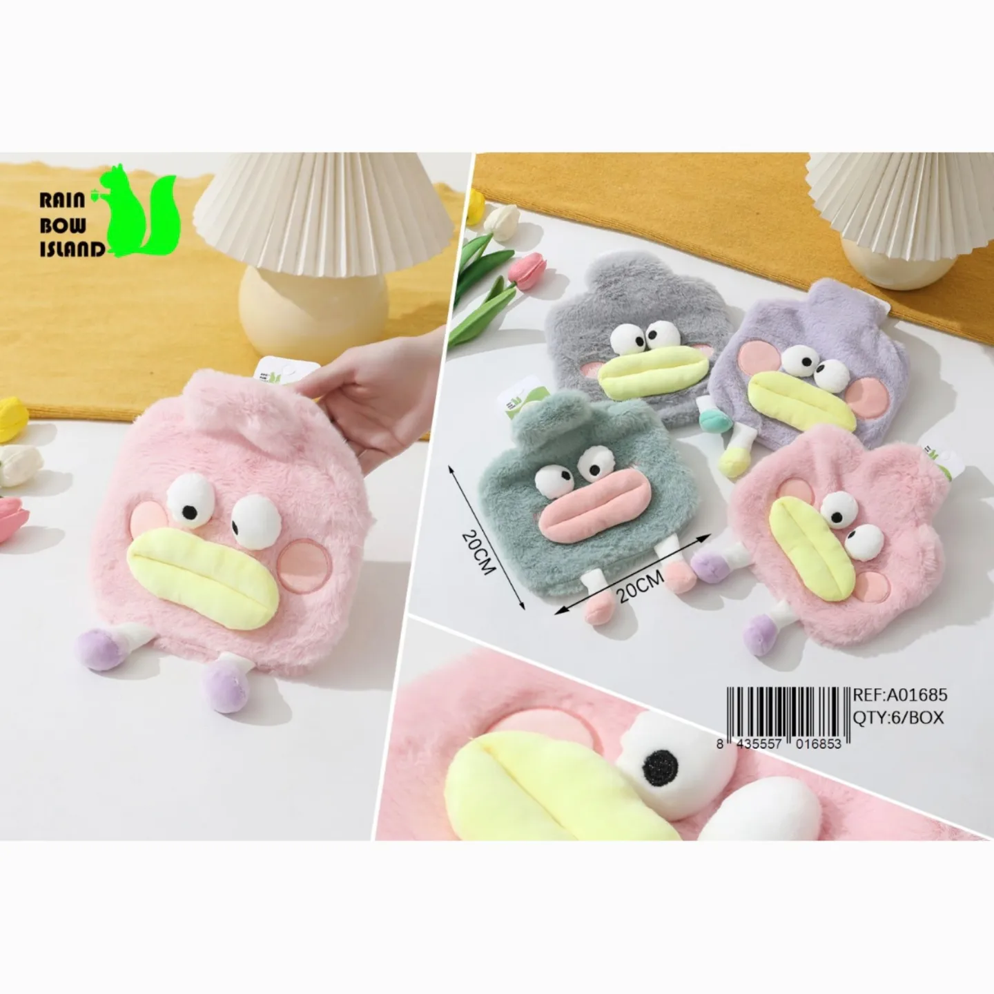 Bolsa de agua caliente carita 20*20cm - Imagen 2