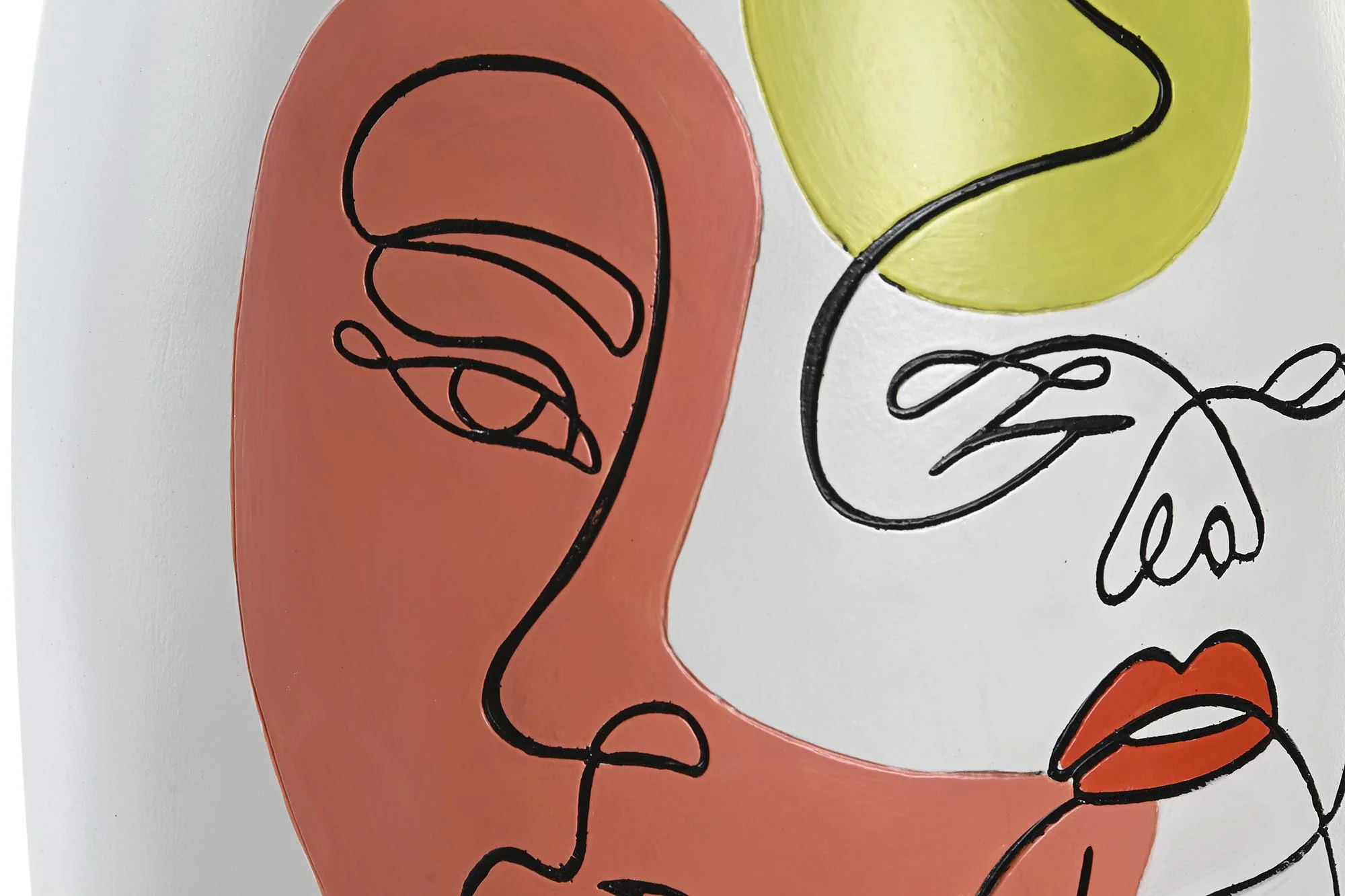 Jarron resina 20.5*20.5*38cm cara abstracto - Imagen 3