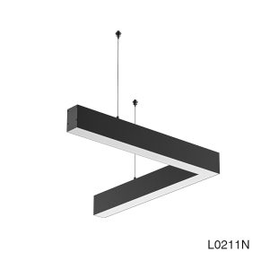 Negro Lámpara Lineal Colgante LED de Techo Forma L 40W/4000K/4700LM Ángulo del haz 110˚ -KOSOOM