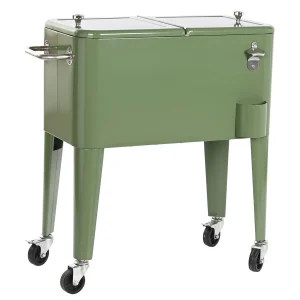 Nevera acero pp 74*43*80cm 56l verde musgo