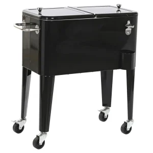 Nevera acero pp 74*43*80cm 56l negro