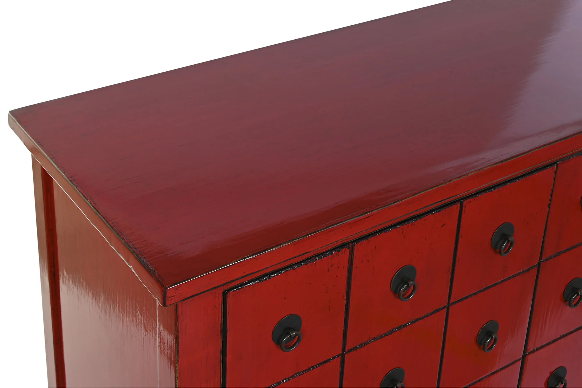 Armario olmo 102*42*120cm lacado rojo - Imagen 3