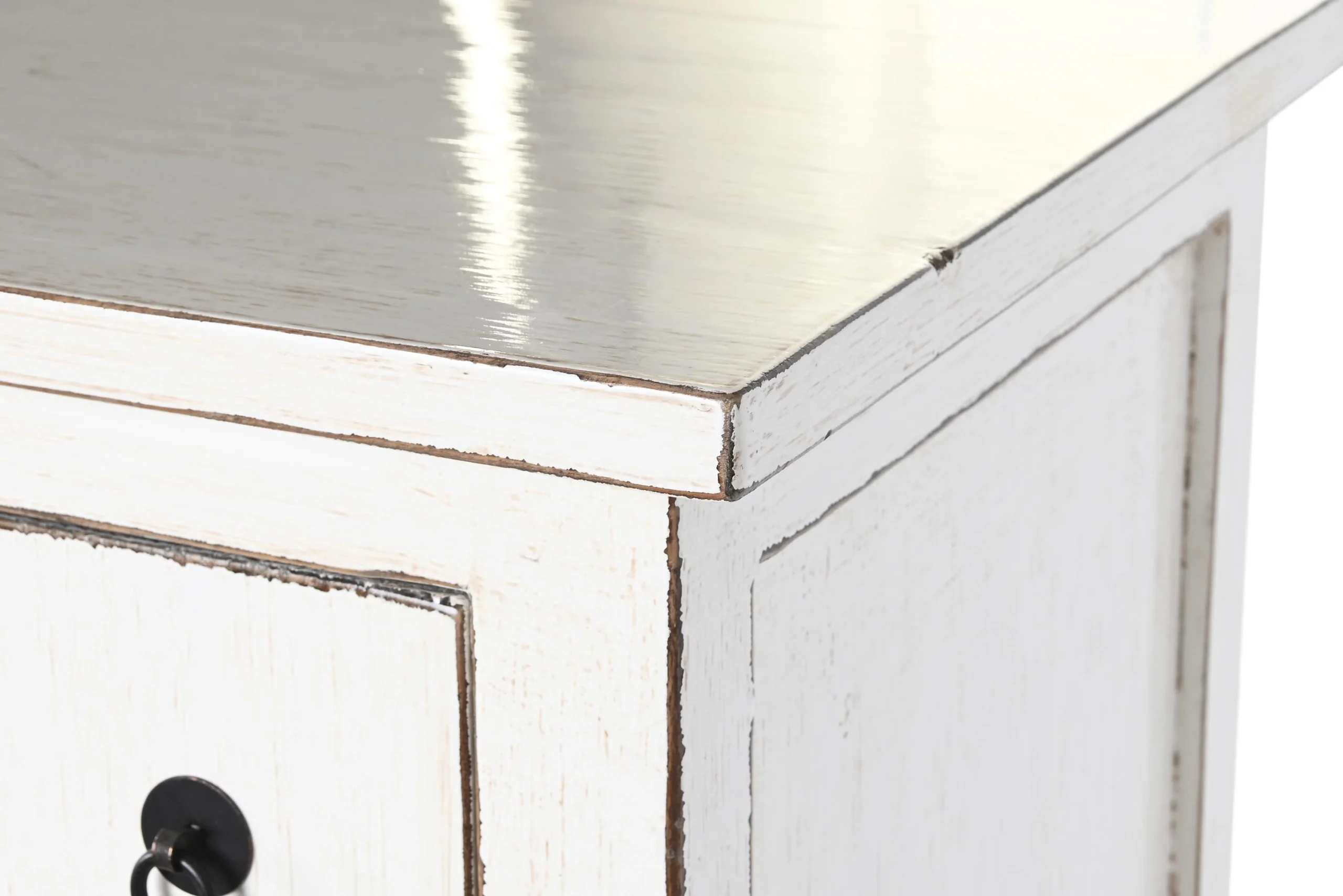 Armario olmo 102*42*120cm lacado blanco - Imagen 5