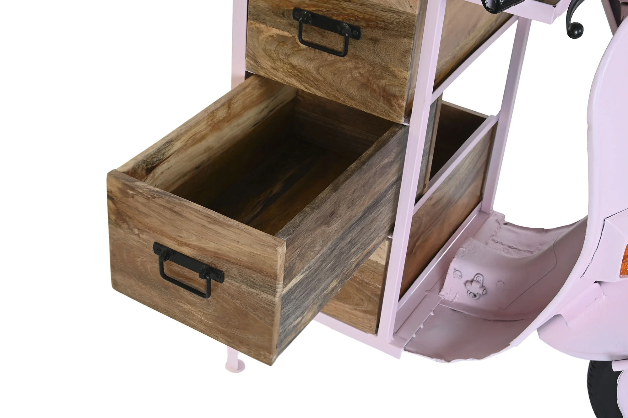 Cajonera metal mango 100*68*105cm rosa palo - Imagen 6