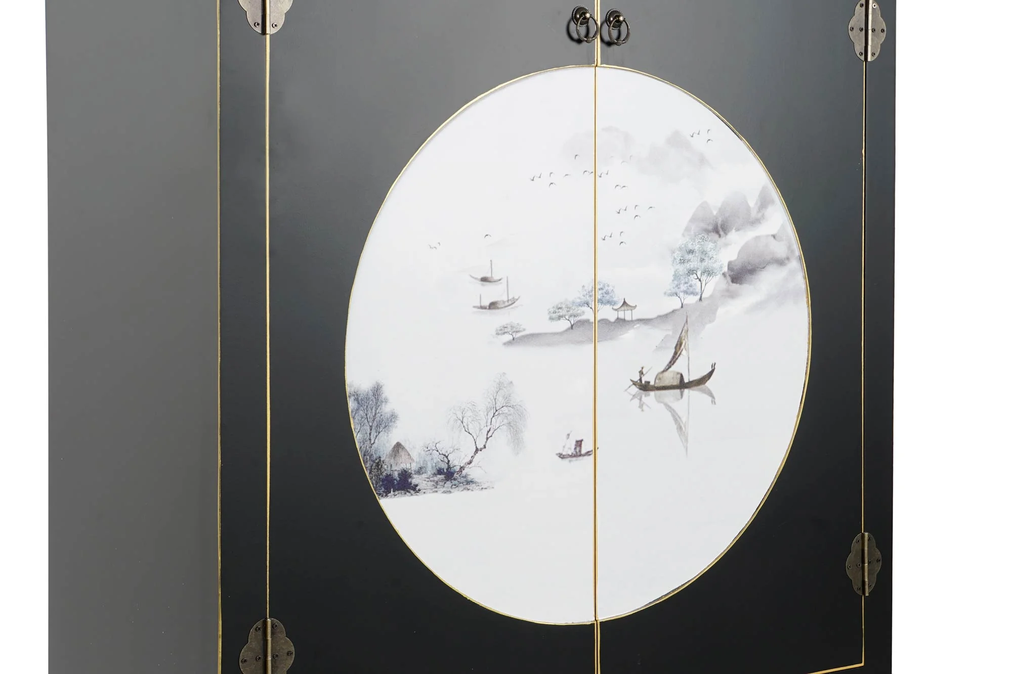 Armario abeto mdf 85.5*50.5*186.2cm negro - Imagen 8