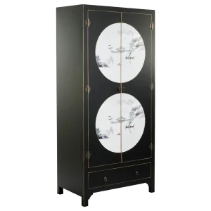 Armario abeto mdf 85.5*50.5*186.2cm negro