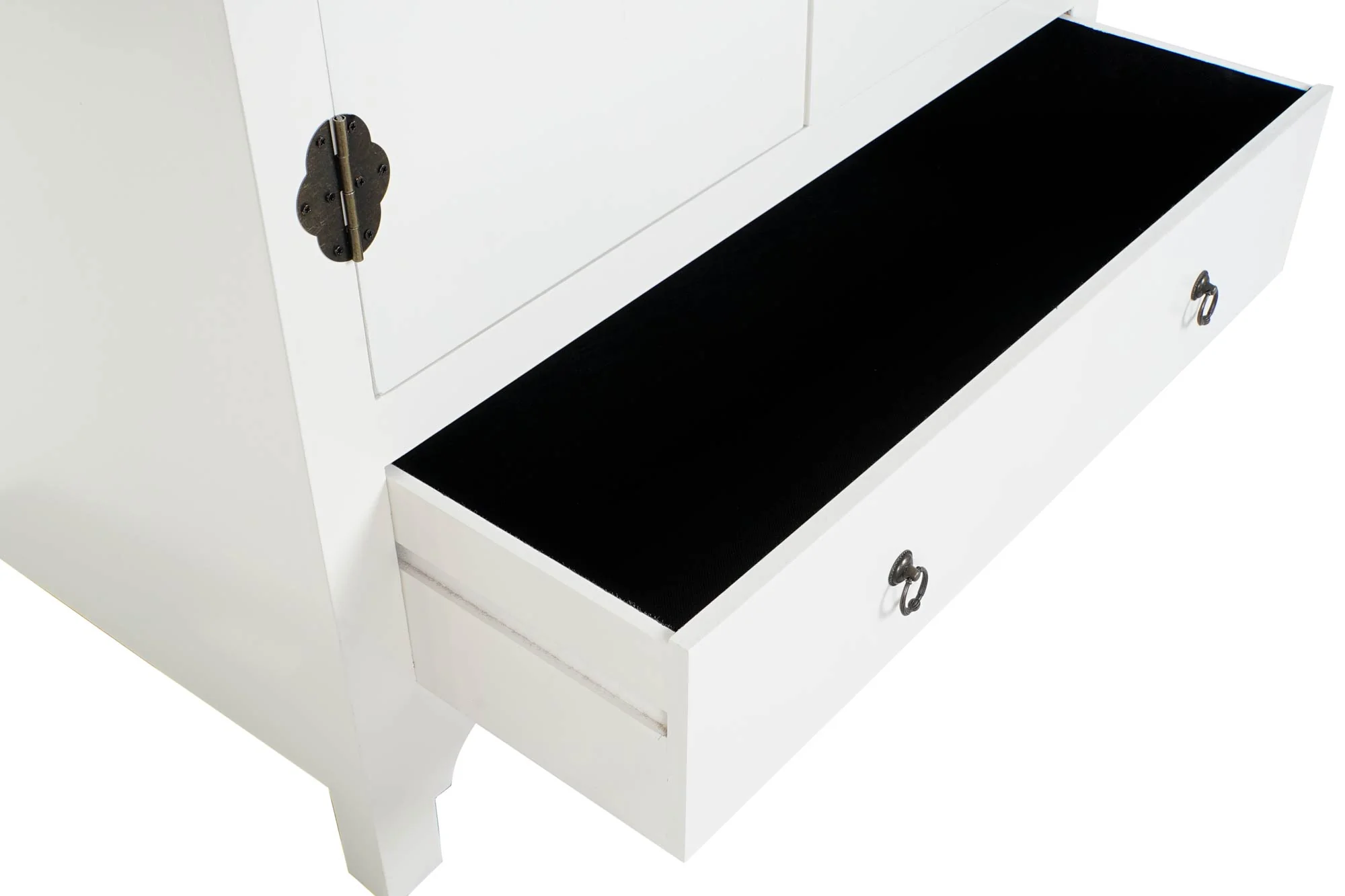 Armario abeto mdf 85.5*50.5*186.2cm blanco - Imagen 6