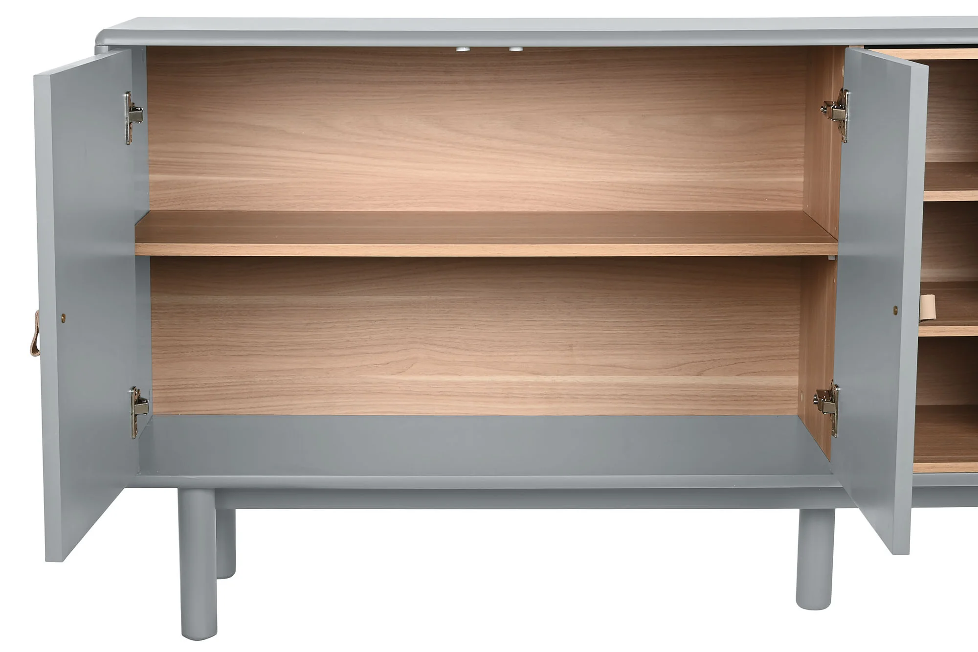 Buffet madera dm pu 180*40*75cm gris - Imagen 6