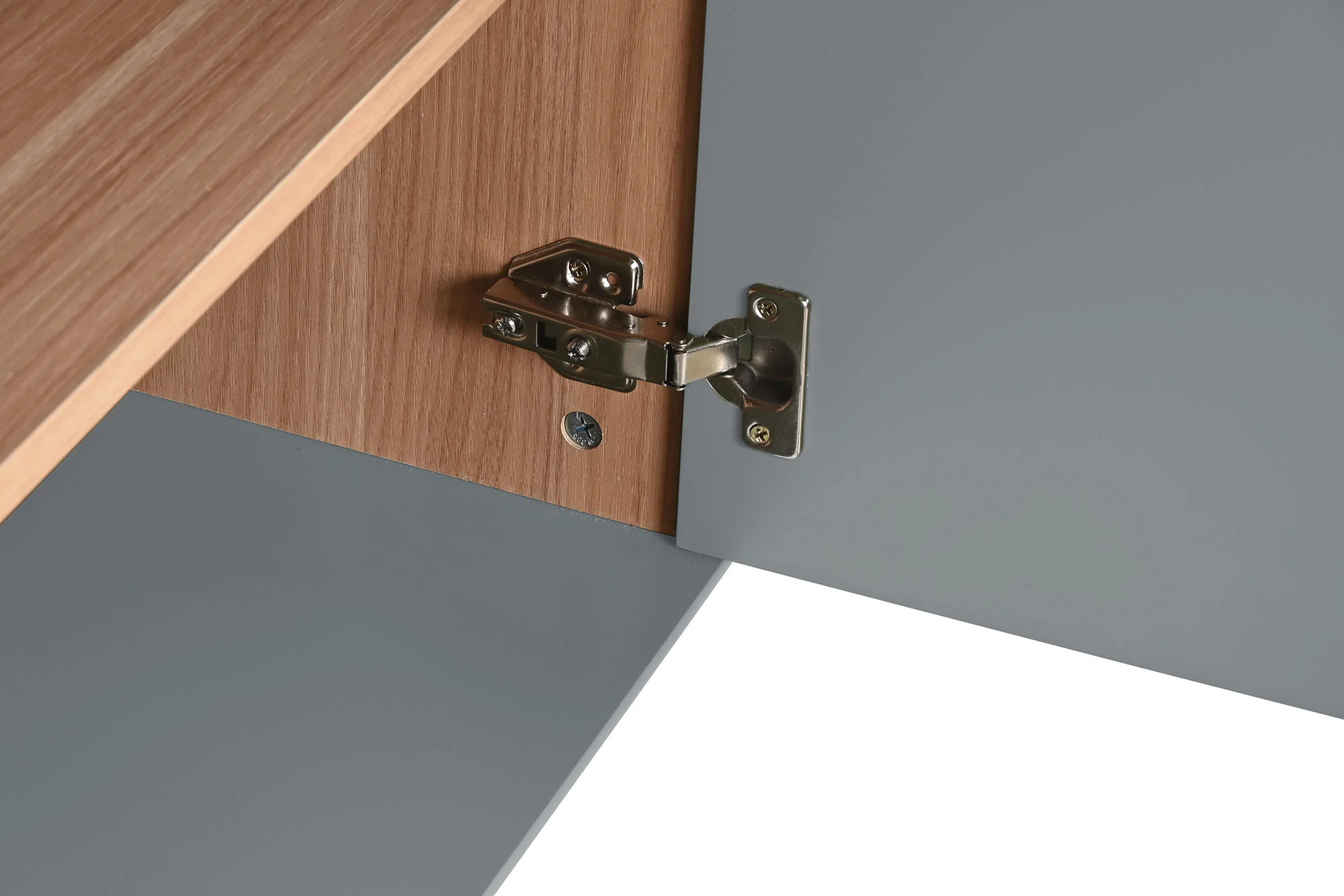 Buffet madera dm pu 180*40*75cm gris - Imagen 7