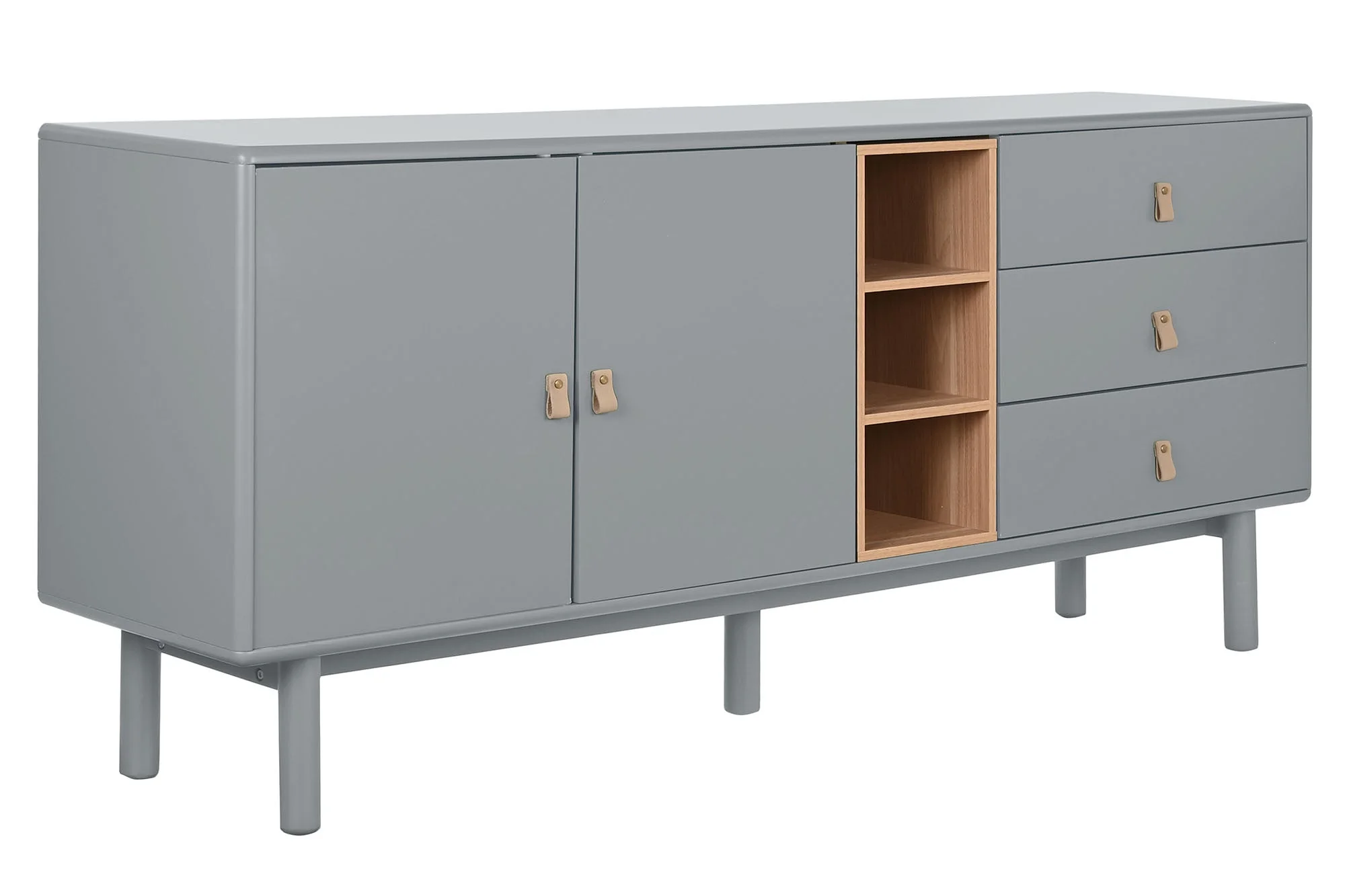 Buffet madera dm pu 180*40*75cm gris - Imagen 3