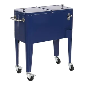 Nevera acero pp 74*43*80cm 56l azul marino