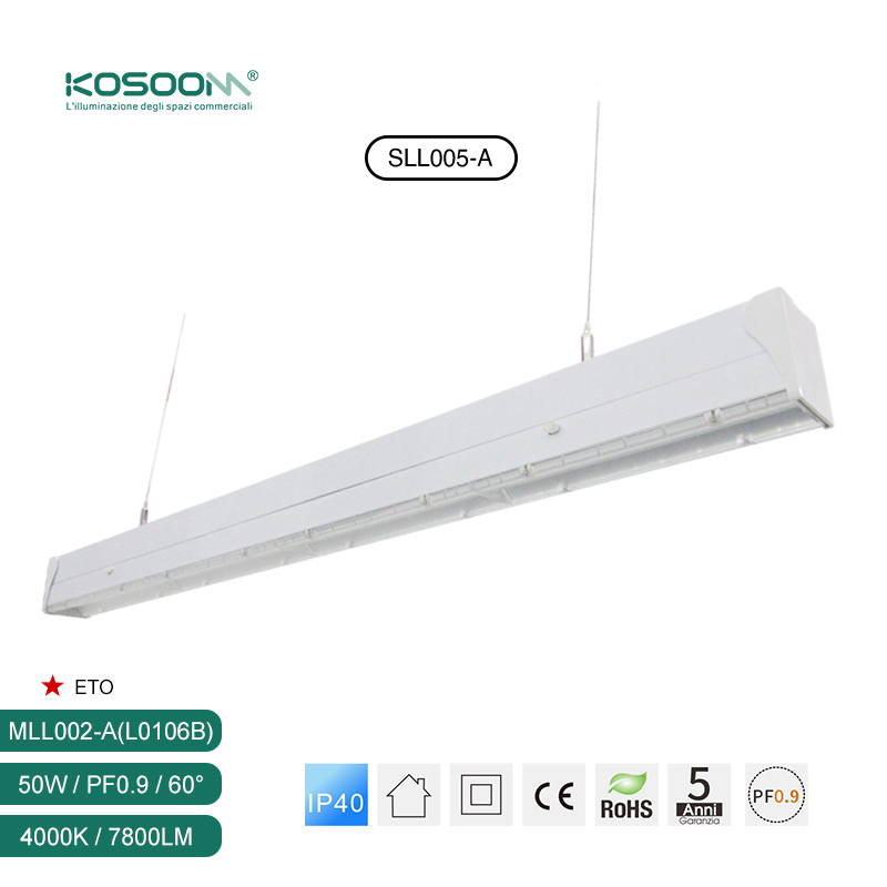 Luz Colgante de Techo Blanco Lámpara Lineal LED 50W/4000K/7800LM -KOSOOM - Imagen 3