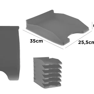 Bandeja de Oficina 35x25.5x6cm gris