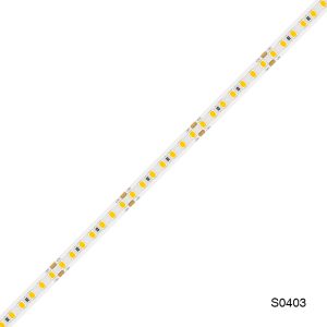 Tira de luz led interiorIP44/DC24V/12W/m /3000K/1585 lm/M/140LEDS/MT/120˚/CRI≥80/Garanzia：3 años /L5000*W8*H2.5mm S0403