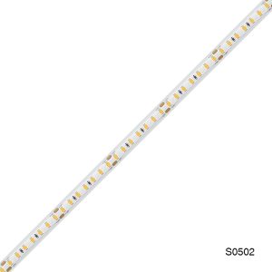 tira de luz led impermeable al aire libreIP65/DC24V/12W/m /3000K/1580 lm/M/140LEDS/MT/120˚/CRI≥80/Garanzia：3 años /L5000*W10*H4mm