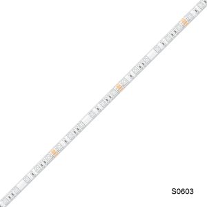 Tira de luz LED regulable impermeable para interiores y exteriores IP65/DC24V/13W/m /RGB/501lm/M/60LEDS/MT/120˚/Garanzia：3 años /L5000*W12*H4mm