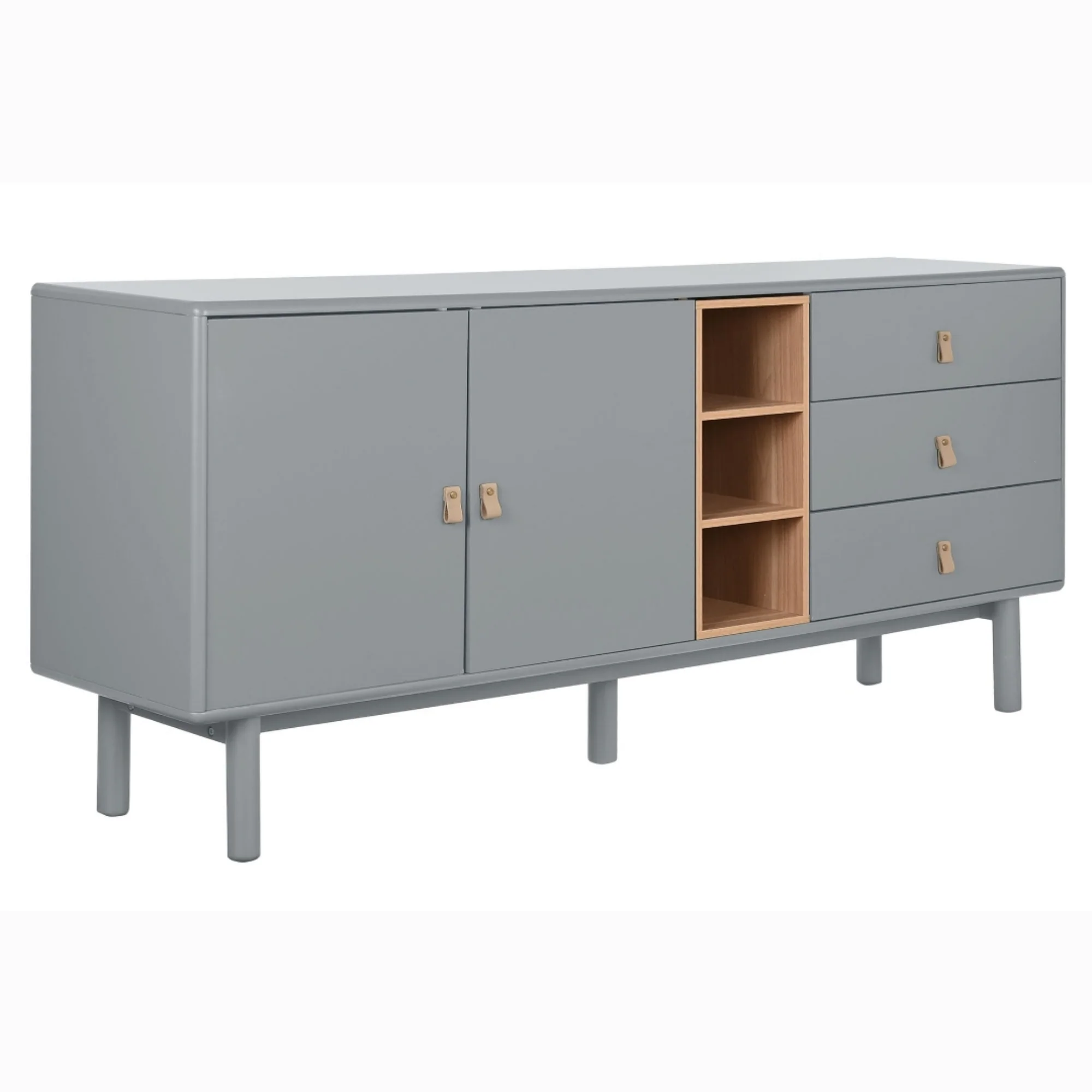 Buffet madera dm pu 180*40*75cm gris - Imagen 2